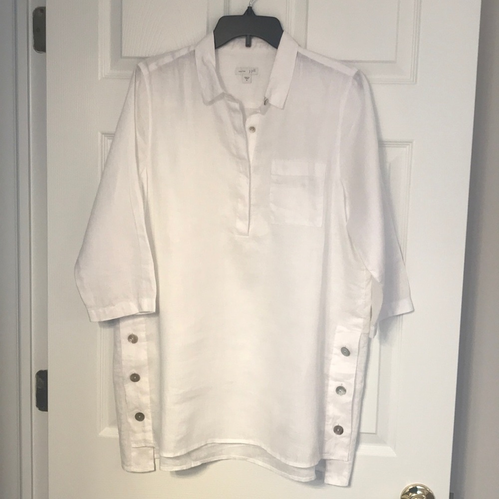 J Jill fine weave linen top.